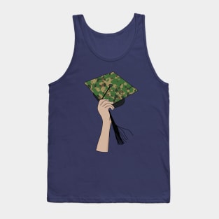 Holding the Square Academic Cap Camouflage Tank Top
